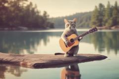 A-cat-plays-guitar-by-the-lake