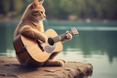 A-cry-cat-plays-guitar-by-the-lakeChic-and-sophisticated-music-2